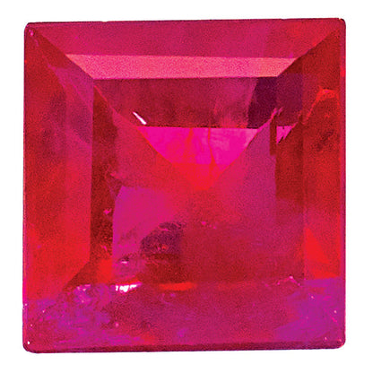 Gemstone Ruby Aa Quality 2mm Square Step-Cut