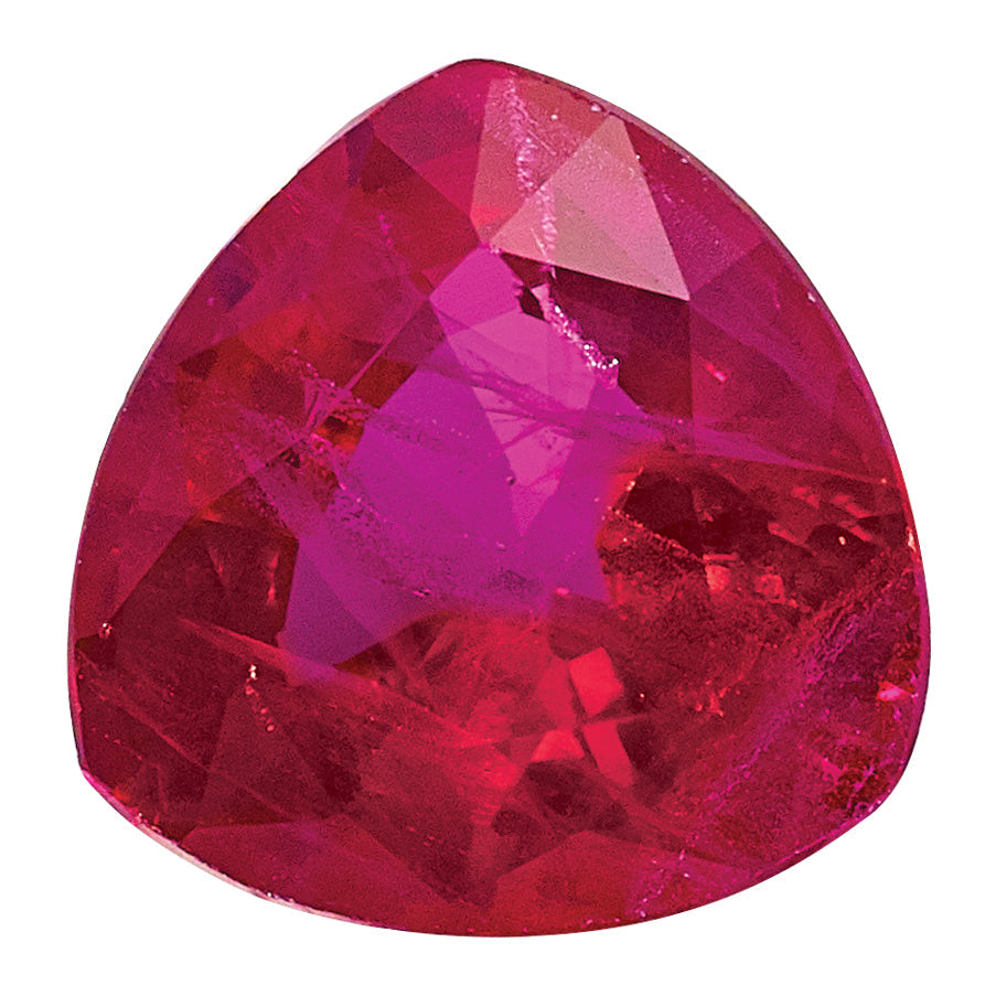 Gemstone Ruby A Quality 3mm Trillion