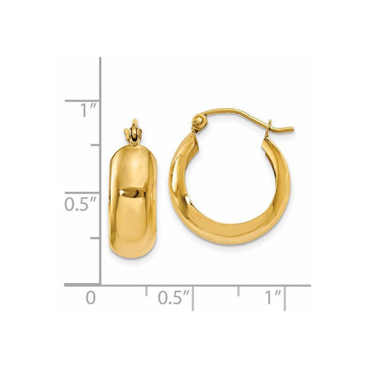 14K Yellow Gold Hoop Earrings