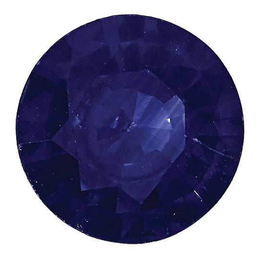 Gemstone Blue Sapphire A Quality 1.5mm Round Diamond-Cut