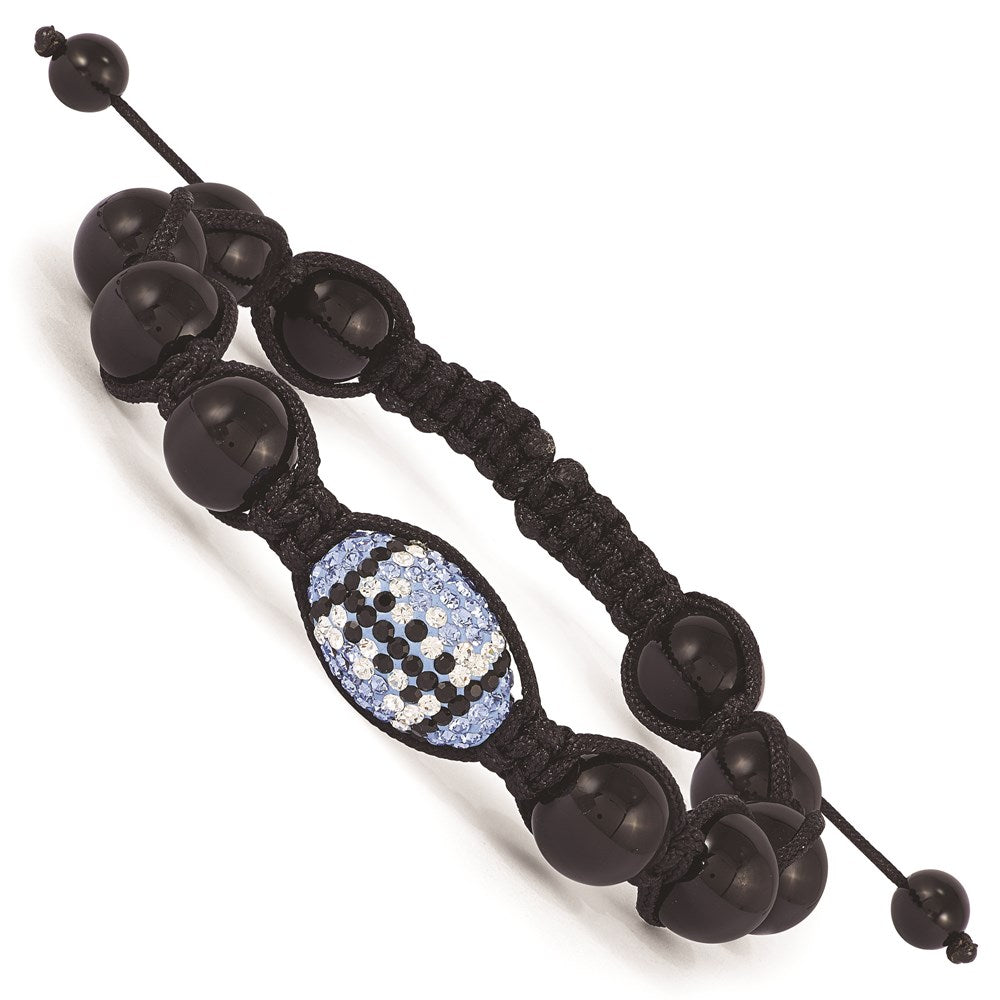 Fashion Swarovski Crystal Football Macrame Bracelet