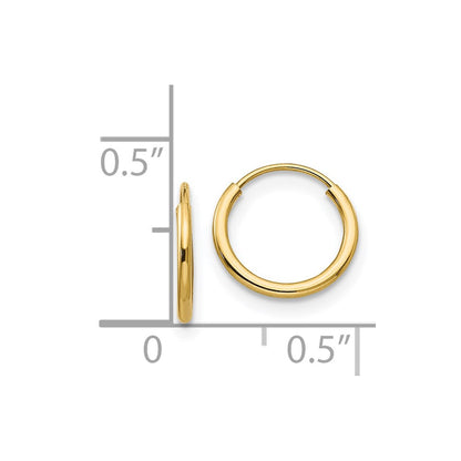 14K Yellow Gold Madi K Endless Hoop Earrings