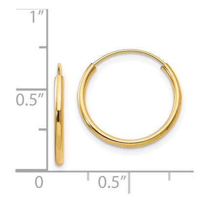 14K Yellow Gold Madi K Endless Hoop Earrings