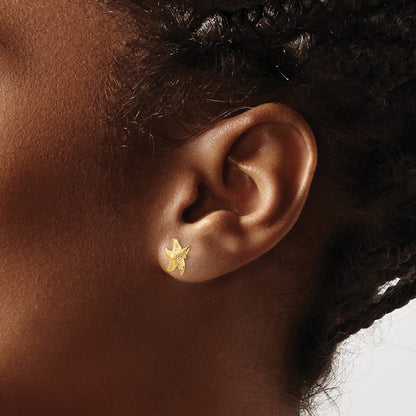14K Yellow Gold Madi K Starfish Post Earrings