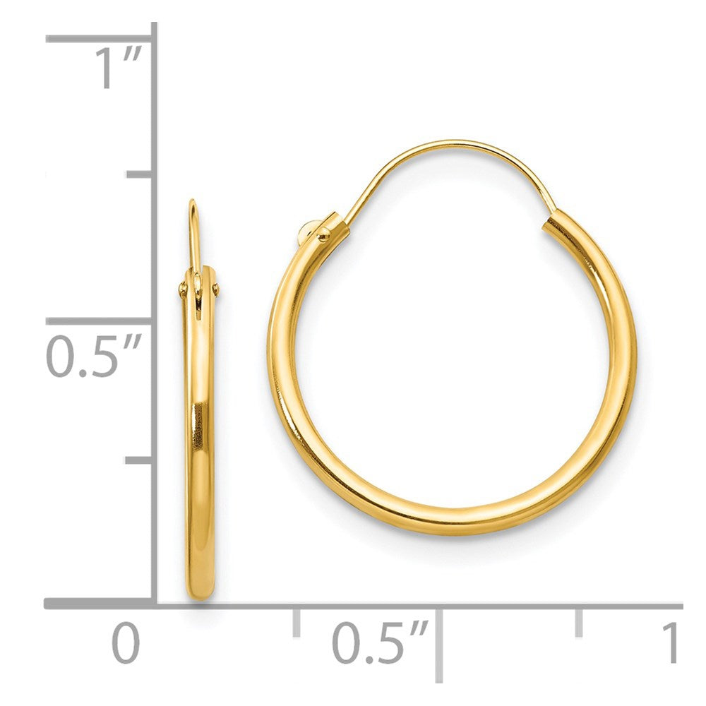 14K Yellow Gold Madi K Hoop Earrings