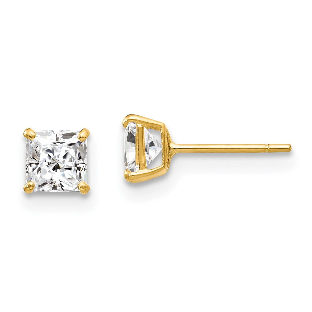 14K Yellow Gold Madi K Cz Stud Post Earrings