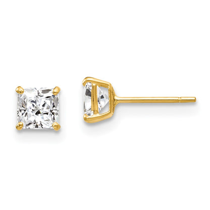 14K Yellow Gold Madi K Cz Stud Post Earrings