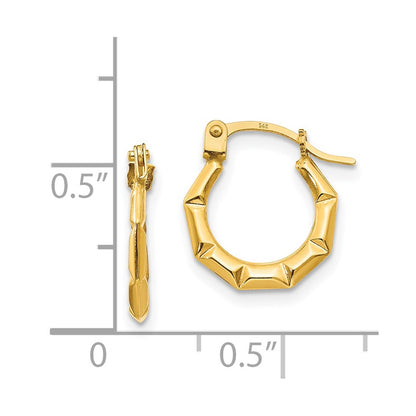 14K Yellow Gold Madi K Tiny Hollow Hoop Earrings