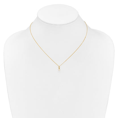 14K Yellow Gold Madi K White Fwc Pearl 15 Necklace, Earrings & 5.5 Bracelet 3Pc Set