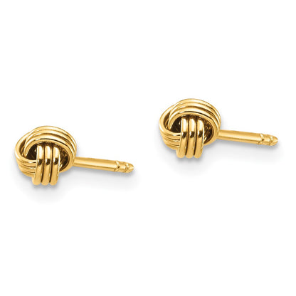 14K Yellow Gold Madi K Polished Love Knot Post Earrings