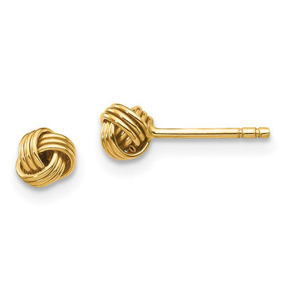 14K Yellow Gold Madi K Polished Love Knot Post Earrings