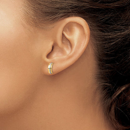 14K Yellow & Rhodium W/Rhodium Madi K Post Earrings