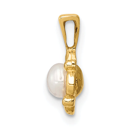14K Yellow Gold Madi K 4-5mm White Button Freshwater Cultured Pearl Pendant