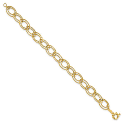 7.5 Inch 14K Fancy Oval Link Bracelet