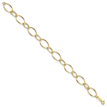 7.25 Inch 14K Fancy Link Bracelet