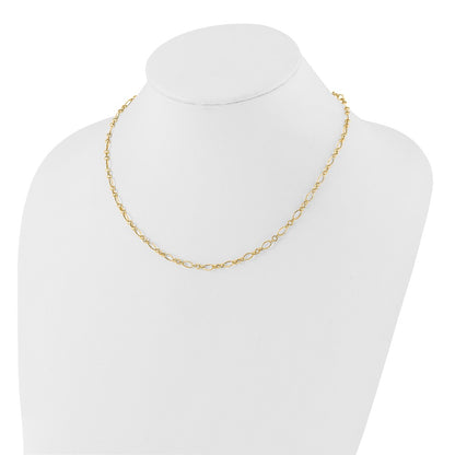 14K Yellow Gold Oval Link Necklace