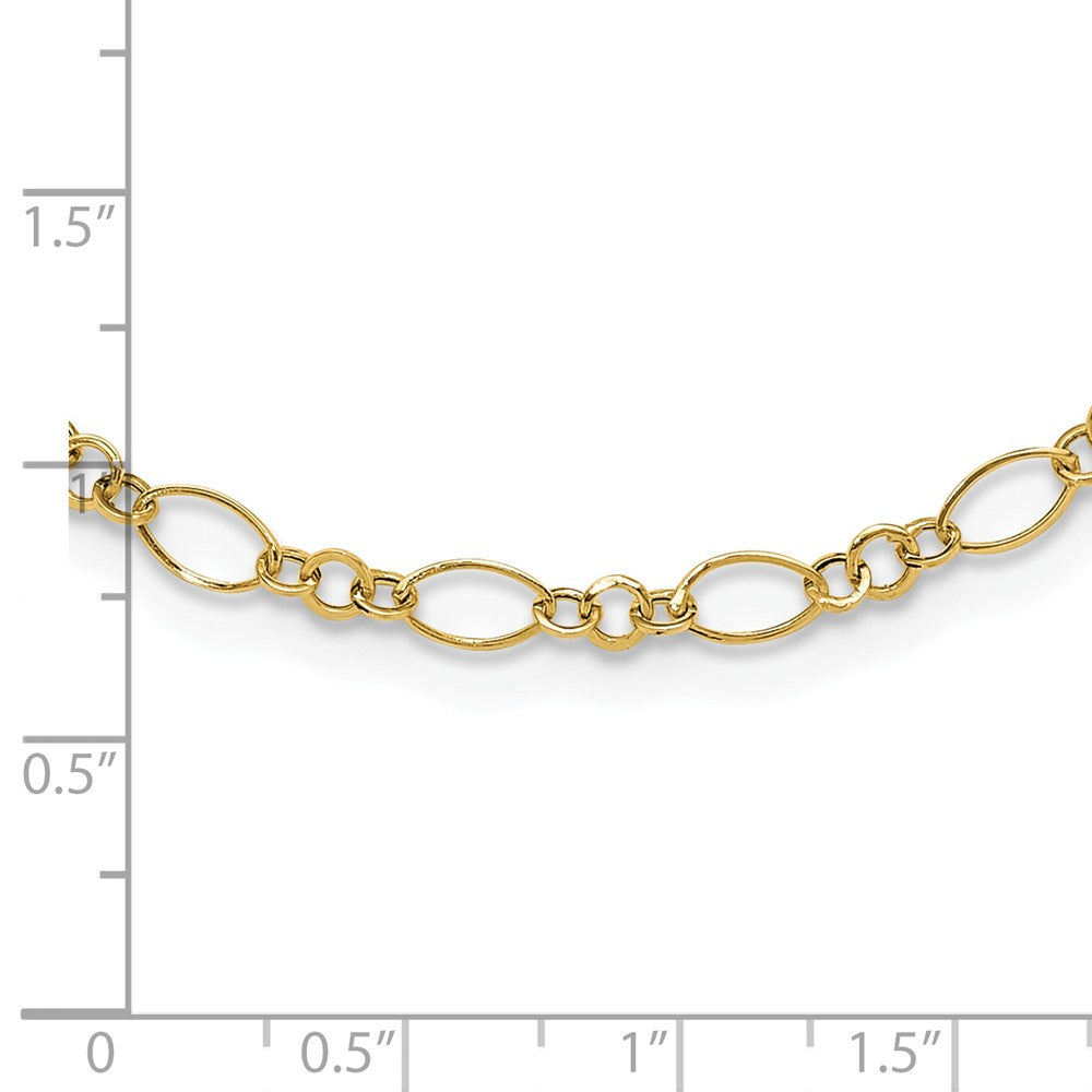 14K Yellow Gold Oval Link Necklace