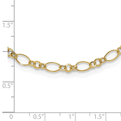 14K Yellow Gold Oval Link Necklace