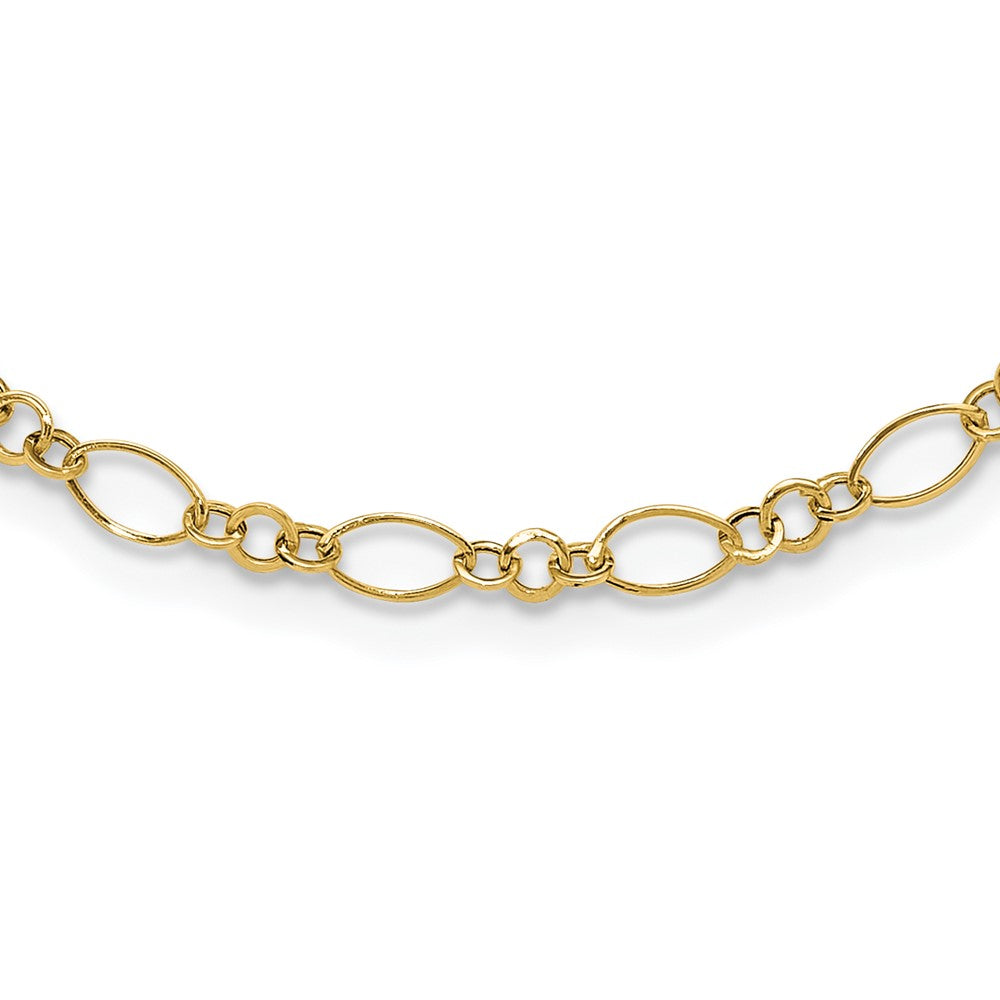 14K Yellow Gold Oval Link Necklace