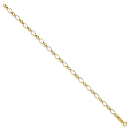 7.25 Inch 14K Yellow Gold 7.25In Polished Fancy Link Bracelet