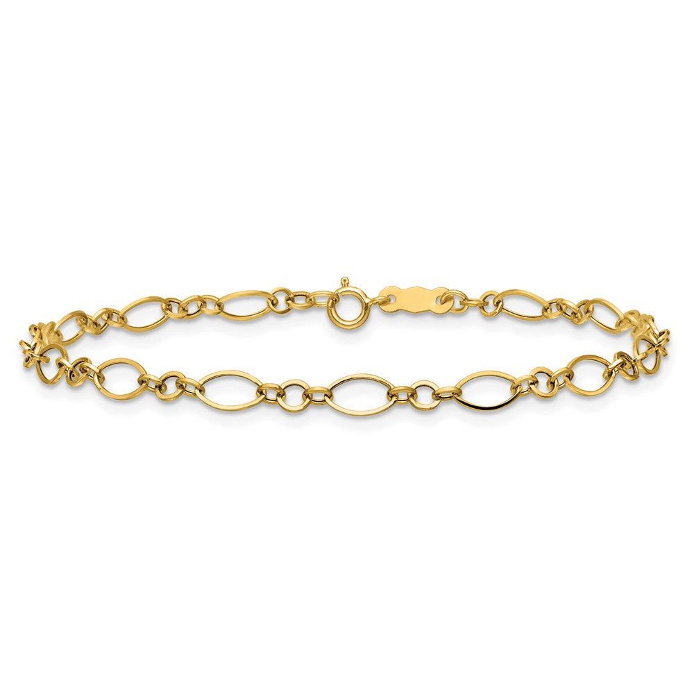 7.25 Inch 14K Yellow Gold 7.25In Polished Fancy Link Bracelet