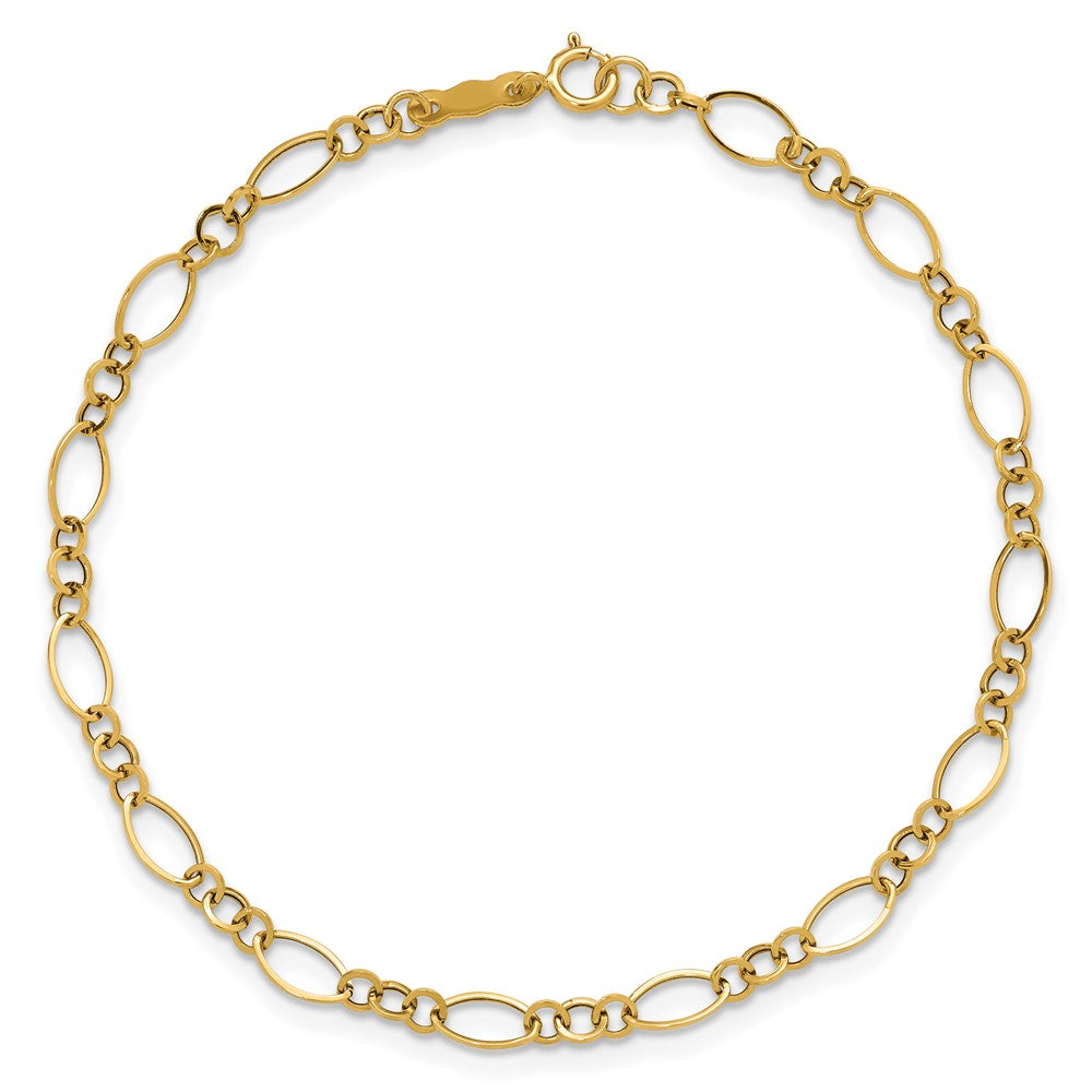 7.25 Inch 14K Yellow Gold 7.25In Polished Fancy Link Bracelet