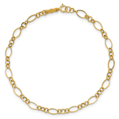 7.25 Inch 14K Yellow Gold 7.25In Polished Fancy Link Bracelet