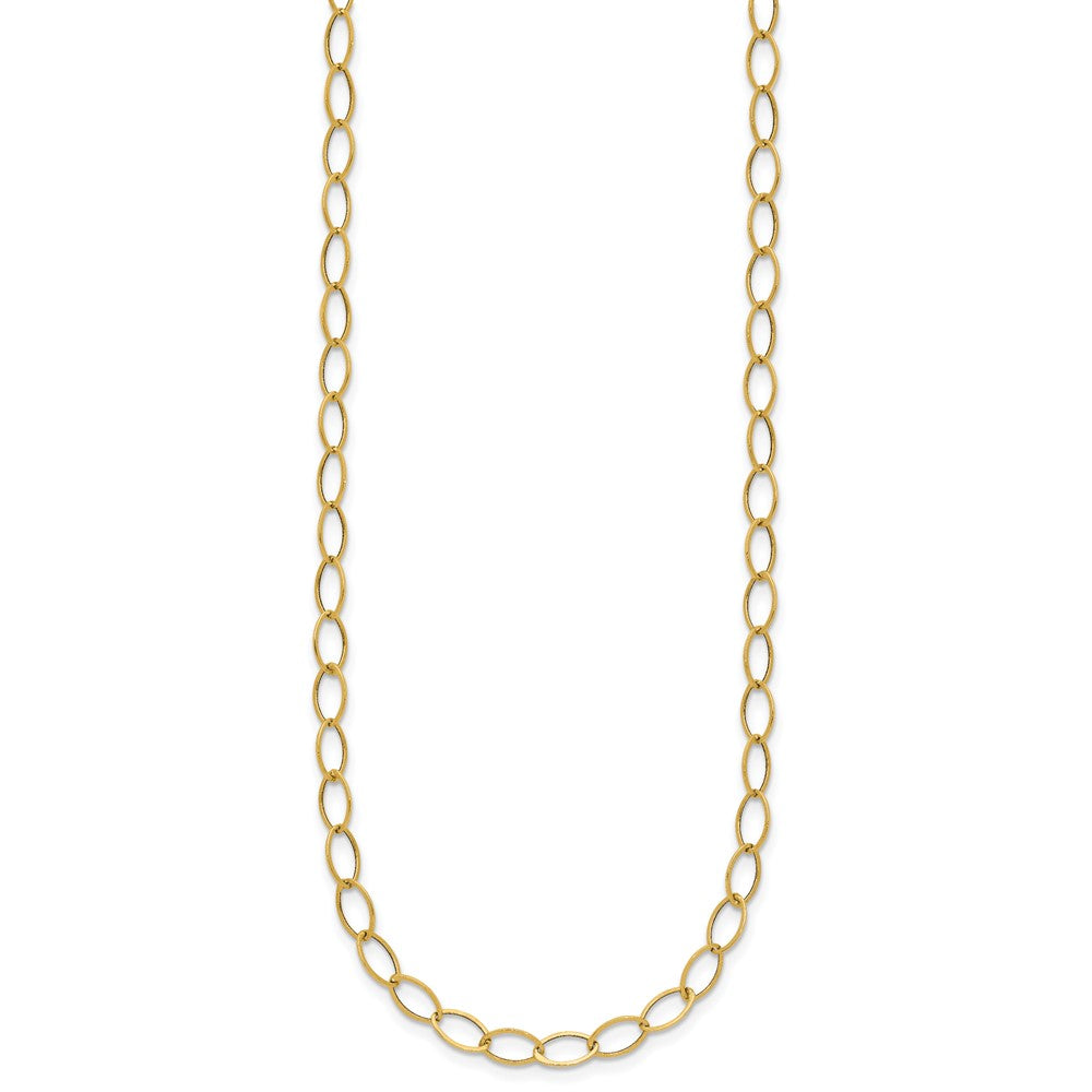 14K Yellow Gold Oval Link Necklace