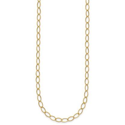 14K Yellow Gold Oval Link Necklace