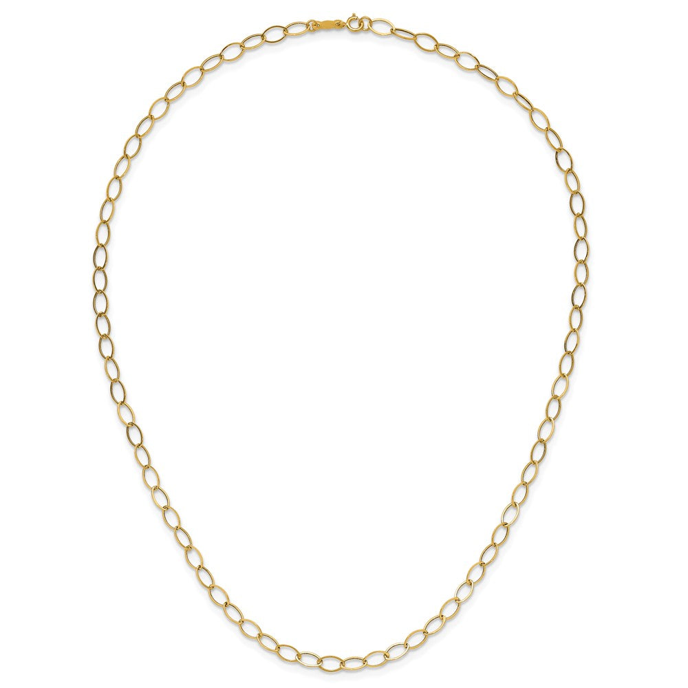 14K Yellow Gold Oval Link Necklace