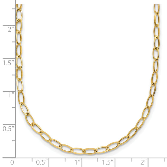 14K Yellow Gold Oval Link Necklace