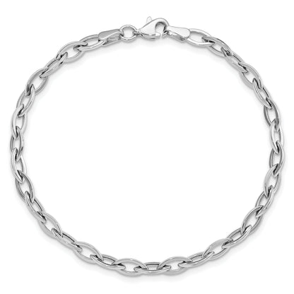 7.5 Inch 14K White Gold Polished Bracelet
