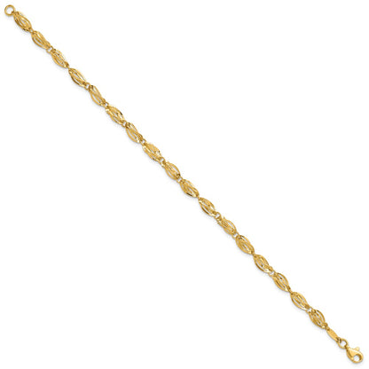 7.75 Inch 14K Gold Polished Fancy Bracelet