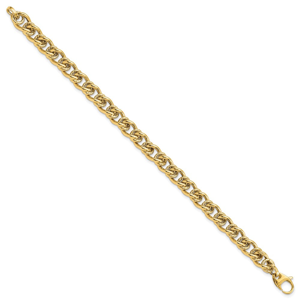 7.5 Inch 14K Polished Fancy Link Bracelet