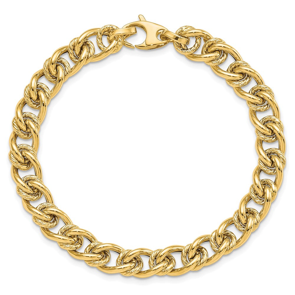 7.5 Inch 14K Polished Fancy Link Bracelet