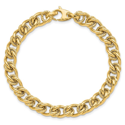 7.5 Inch 14K Polished Fancy Link Bracelet