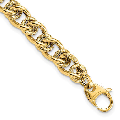 7.5 Inch 14K Polished Fancy Link Bracelet