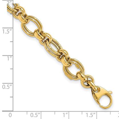 7.5 Inch 14K Polished Fancy Link Bracelet