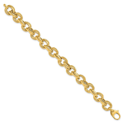 8 Inch 14K Polished Fancy Link Bracelet