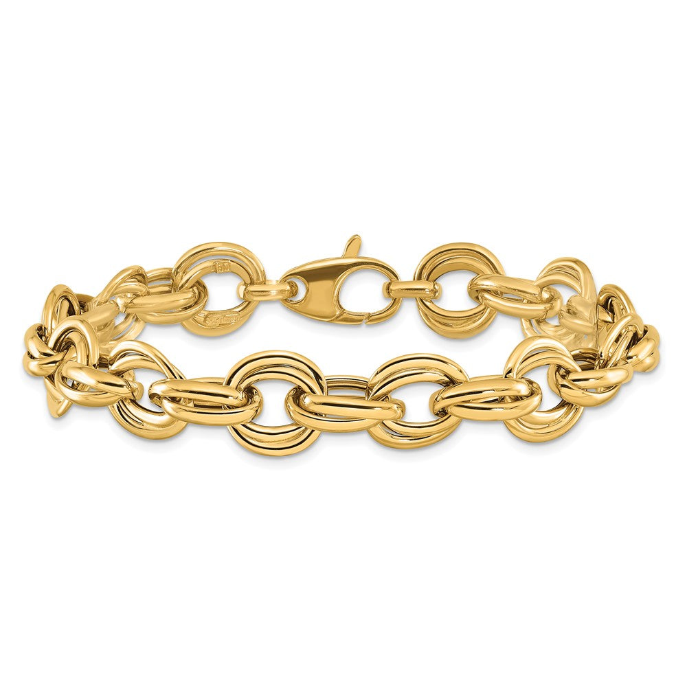 8 Inch 14K Polished Fancy Link Bracelet