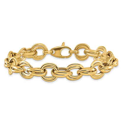 8 Inch 14K Polished Fancy Link Bracelet