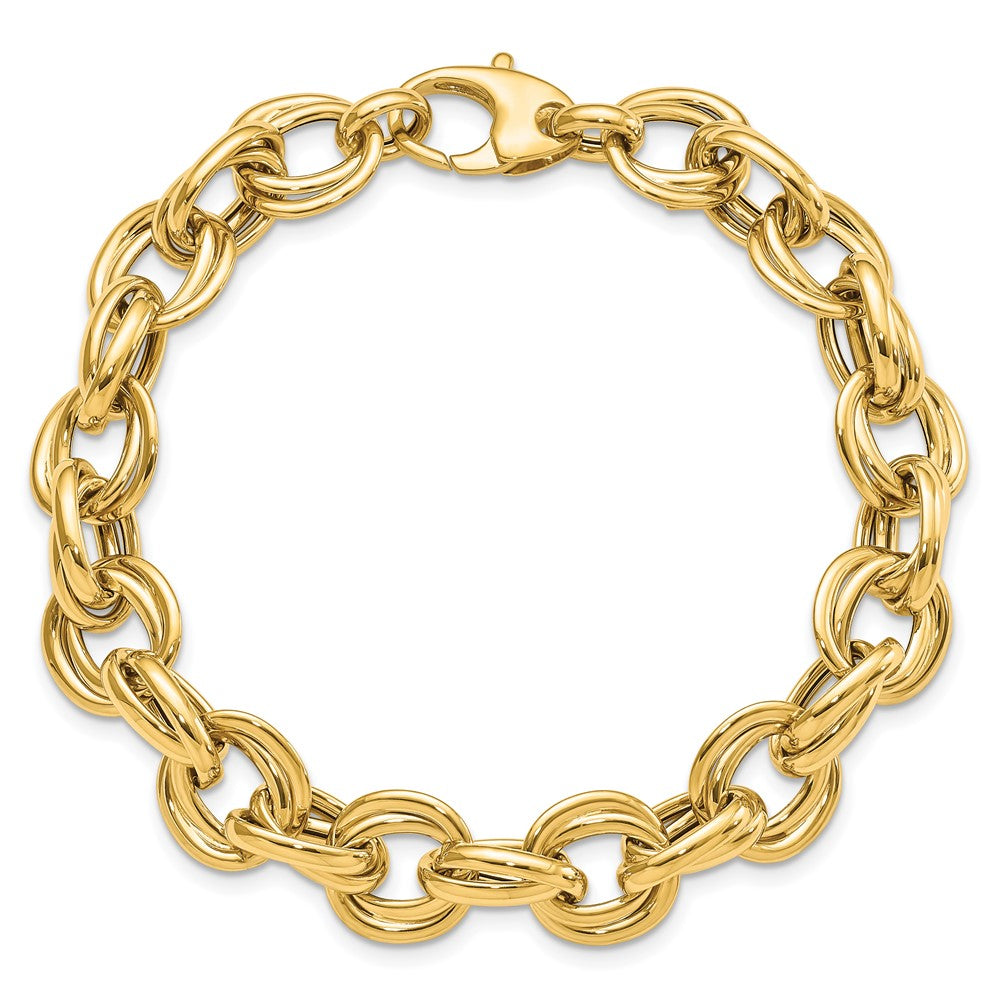 8 Inch 14K Polished Fancy Link Bracelet