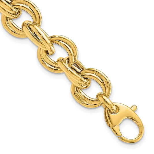 8 Inch 14K Polished Fancy Link Bracelet