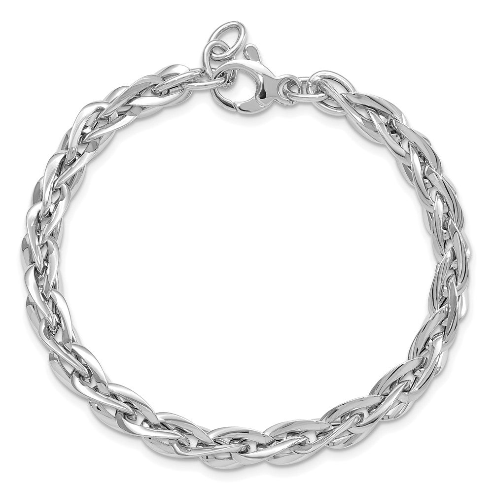 7.5 Inch 14K White Gold Polished Bracelet