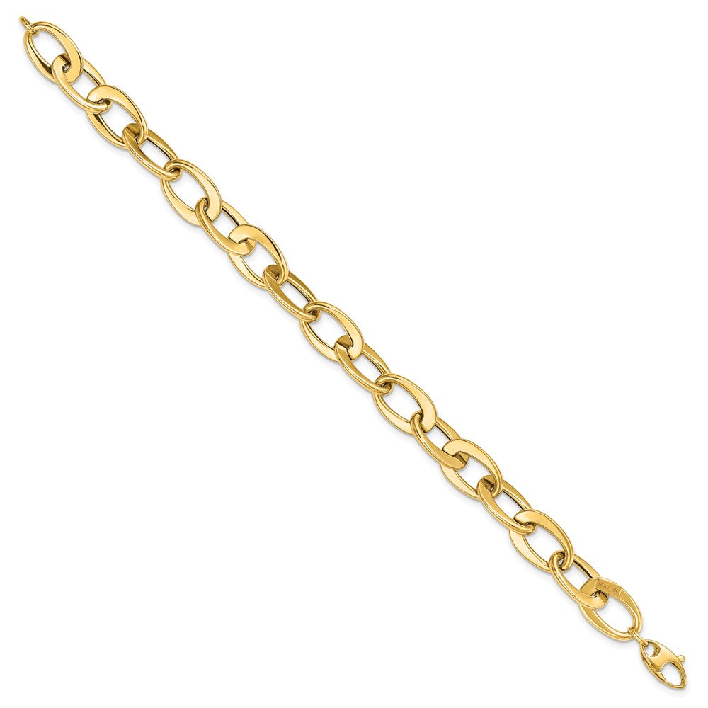 8 Inch 14K Polished Fancy Link Bracelet