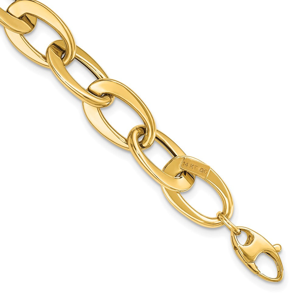 8 Inch 14K Polished Fancy Link Bracelet