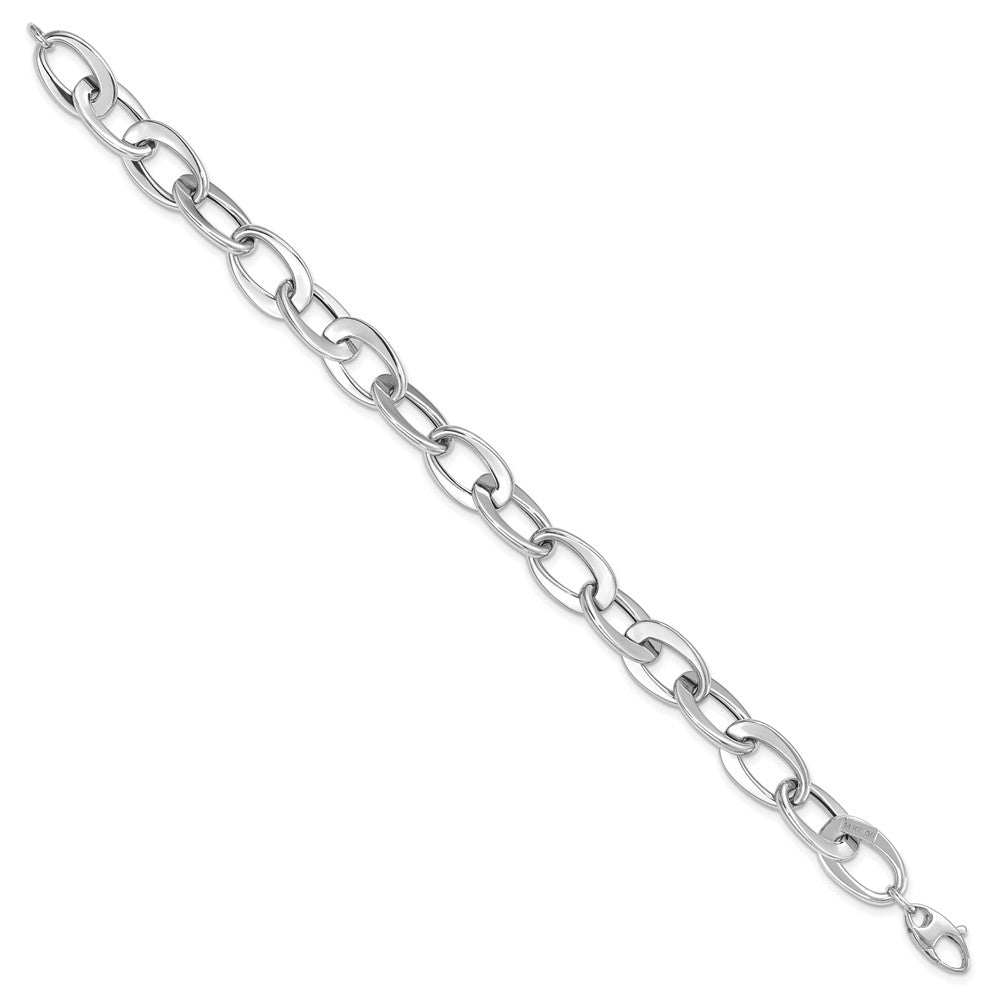 8 Inch 14Kw Polished Fancy Link Bracelet