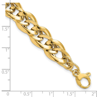 14K Yellow Gold Polished Fancy Link 7.5 Inch Bracelet