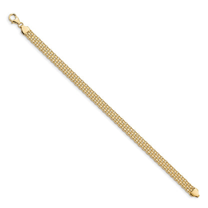 7.5 Inch 14K Polished Fancy Link Bracelet