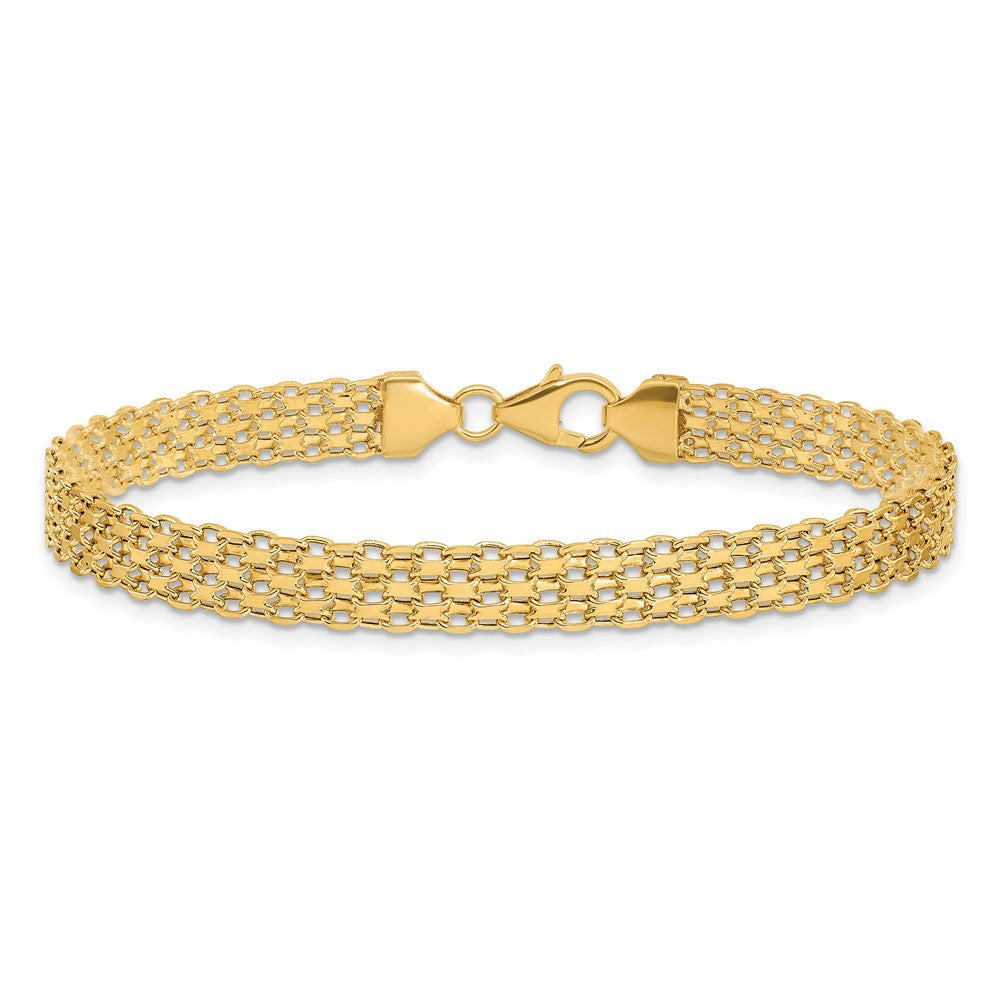 7.5 Inch 14K Polished Fancy Link Bracelet